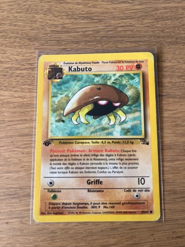 Carte pokémon kabuto - carte,