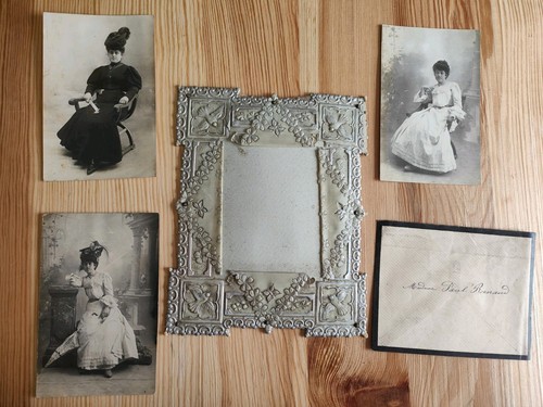 Cadre photo ancien - , en