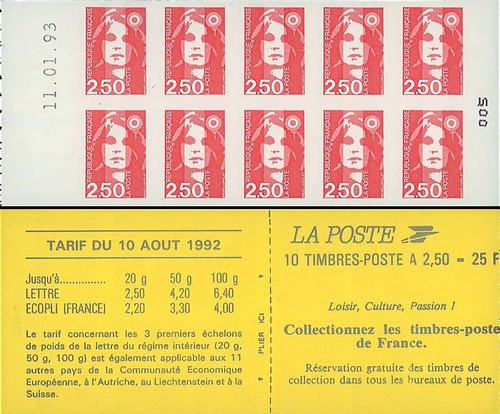 2720 c2a france 1993 carnet - france,