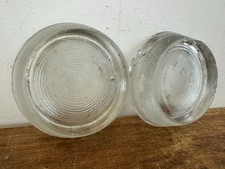 2 dessous de pieds de table – Rehausseurs en verre moulé  – Années 1940