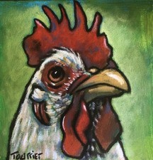 Tableau Portrait Poule