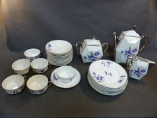 Ancien service à thé ou café en porcelaine de Limoges ULIM décor Art Déco 