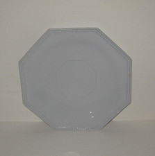 Grande soucoupe sous tasse octogonale perlée faïence fine Montereau perle