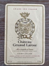 Étiquette Château Gruaud Larose 1988 - 75 cl