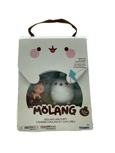 Molang and puppy figurines - and,