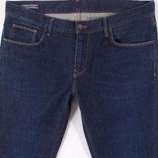 Hommes Tommy Hilfiger HUDSON Ajusté Straight Élasthanne Bleu Jeans W36 L32
