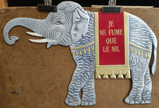 Carton publicitaire d'époque L'éléphant je ne fume que Le Nil /RSC48