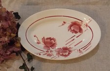 ANCIENNE RAVIERE ST AMAND DIGOIN ASSIETTE MODELE NICE COULEUR VIEUX ROSE