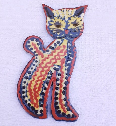 Plaque murale chat poterie - chat,