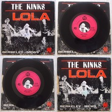 THE KINKS - 45t SP - LOLA / BERKELEY MEWS - PYE 45 PV 15336 - France  BIEM 1970