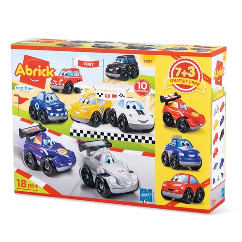 Ecoiffier set 10 vehicles - set,