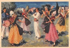 CPA ILLUSTRATEUR / HOMUALK / COMTAT VENAISSIN / DANSE DES FILEUSES / PROVENCE