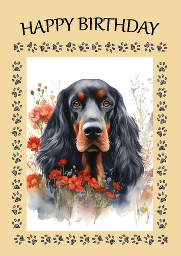 Gordon setter dog birthday - setter,