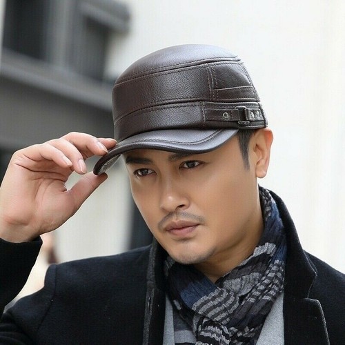 Hommes cuir chapeau trappeur - hommes,