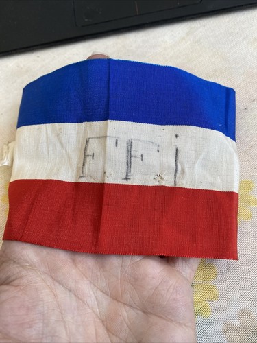 Ancien brassard militaire bleu - ancien,