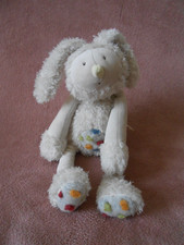 Doudou peluche lapin blanc