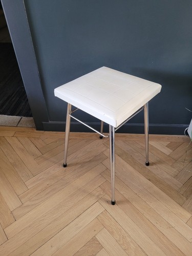 Tabouret vintage skaï et - tabouret,