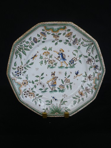 Assiette décagonale - assiette,