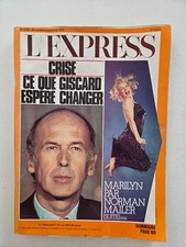 Magazine L'EXPRESS #1216 28 octobre 1974 Marilyn Monroe par Norman Mailer suite
