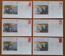 Lot 6 Enveloppes Commémoratives dernier jour : DERNIER VOYAGE DE L'AMBULANT 1993