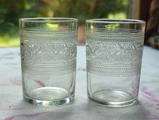2 ANCIENS VERRES LIQUEUR CRISTAL BACCARAT GRAVURE ATHÉNIENNE POUR CAVE À LIQUEUR