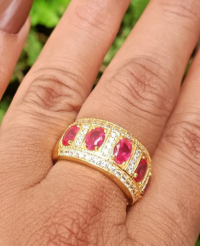 4ct ovale simulé rubis - simulé,