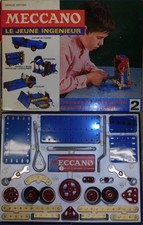 MECCANO BOITE 2 DE 1967 . INVENTAIRE FAIT MANQUE 2 PLAQUES TRANSPARENTES réf 193