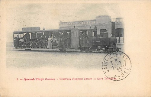 Cpa quend plage tramway - cpa, 80