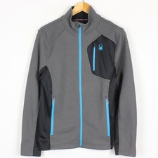 Pull homme SPYDER taille S gris fermeture éclair intégrale poches col haut...