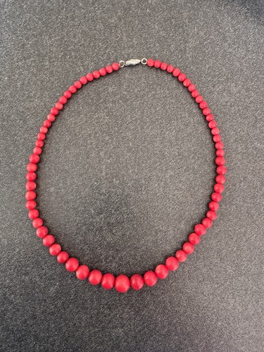 Collier ancien corail rouge - collier,