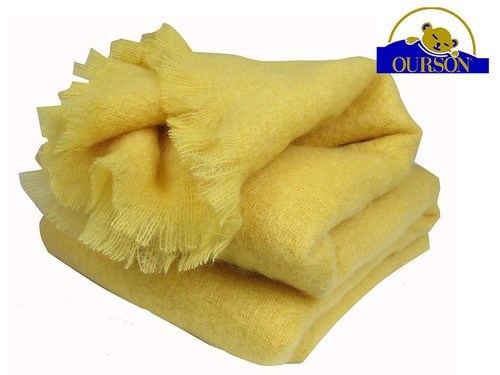 Couverture mohair ourson - , 320g