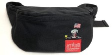 Sac Manhattan Portage x Snoopy taille noir brodé cacahuètes neuf