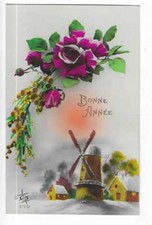 CARTE FANTAISIE FLEURS MOULIN