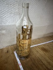 Ancienne Bouteille décor bois pour Eau de Vie (bouteille vide) Ref N.1 C