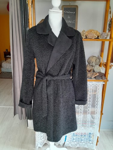 Manteau noir long a - manteau,