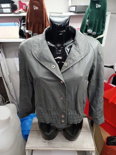 Veste femme cuir grise - cuir,