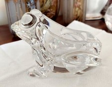 CENDRIER GRENOUILLE  en cristal de Vannes