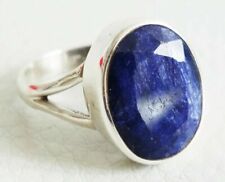BAGUE SAPHIR & ARGENT sterling T58 NEUVE ring size 8.5  Superbe!  H=1,7cm