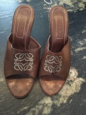 Très Belle Et Authentique Mules Cuir Corde Loewe 40 