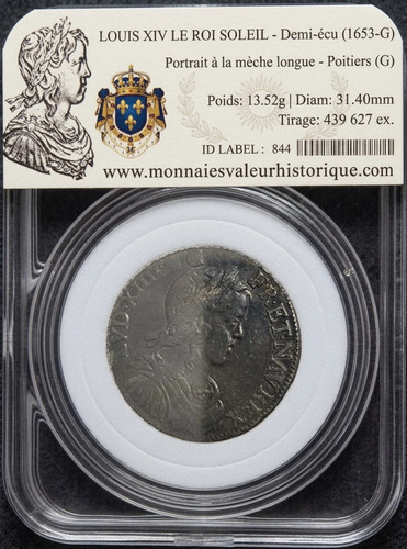 Louis xiv demi écu - louis, portrait