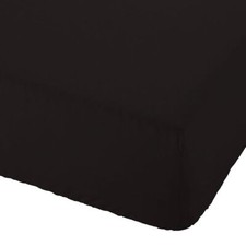 Drap housse uni 140 x 190 cm - Noir