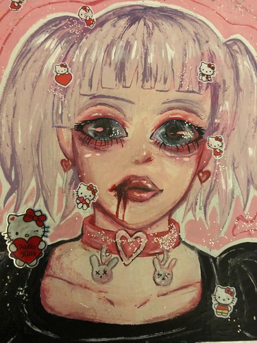 Peinture femme manga - femme,