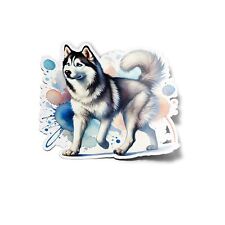 Pack x5 AUTOCOLLANTS STICKERS Vinyle Chien de traineau Husky de Sibérie 8cm