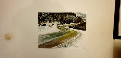 Tableau paysage neige - paysage,