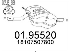 SILENCIEUX ARRIèRE BMW 3 COMPACT 316 TI,318 TI