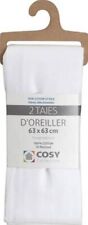 Lot de 2 taies d'oreiller 63*63 - 100% COTON 57 FILS OEKO-TEX plusieurs coloris