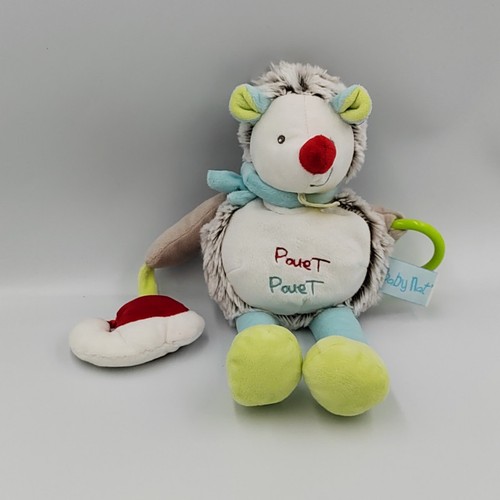 Doudou hérisson gaston blanc - doudou,