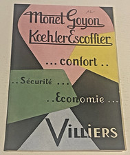 Notice Commerciale avec Tarifs MONET GOYON Koehler Escoffier - 1958 - Bel Etat.