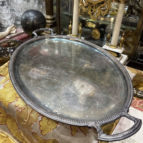 Grand plateau ovale metal - grand,