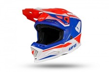 Casque Moto Cross Enduro Motard UFO Plast HE 13100 HE13100 Échus Rouge Bleu